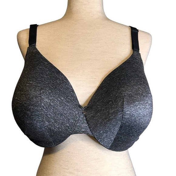 Cacique 46D Bra Back-Smoothing Full Coverage Heather Gray Wired #1051572 - Picture 1 of 10